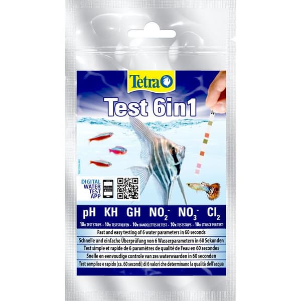 10 teststickor, Test 6 i 1 för akvarium - Tetra