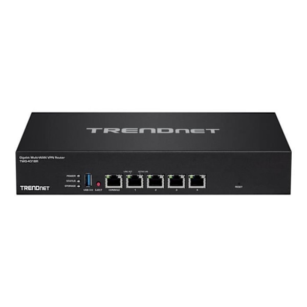 Router - TRENDnet - TWG-431BR - Gigabit Ethernet - 3 WAN-portar - Rackmonterbar Svart