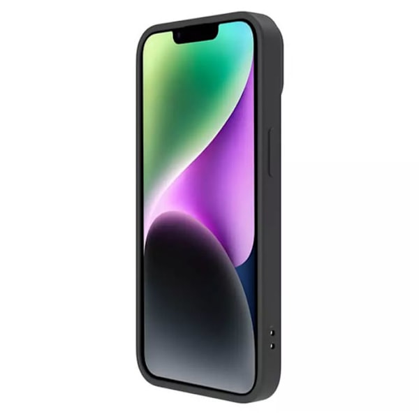 Skal för iPhone 15 Plus - Nillkin CamShield Silky MagSafe Silikon - Klassisk Svart svart