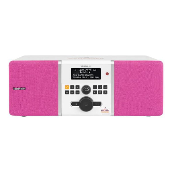 DAB Radio TechniSat DigitRadio 305 Schlagerparadies Edition 10W - Vit/Rosa