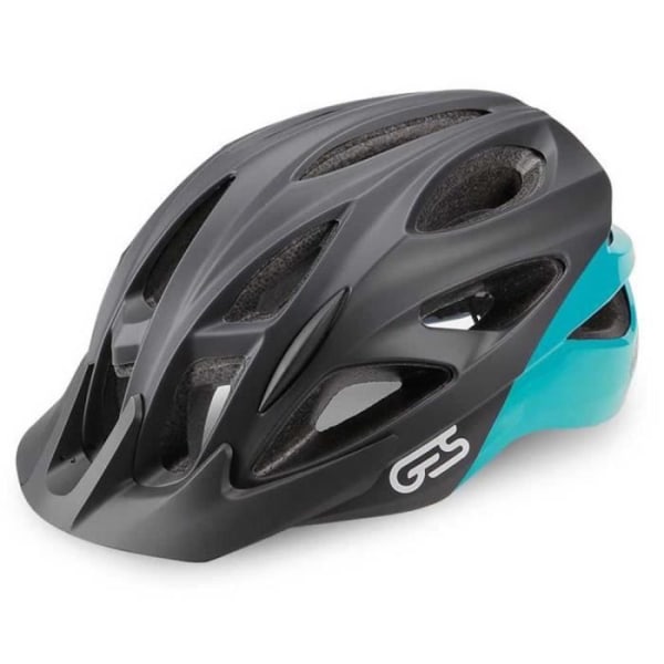 GES Revo Sport cykelhjälm - Black-Sky Blue - Vuxen - Fritidscykling Svart/ljusblå M