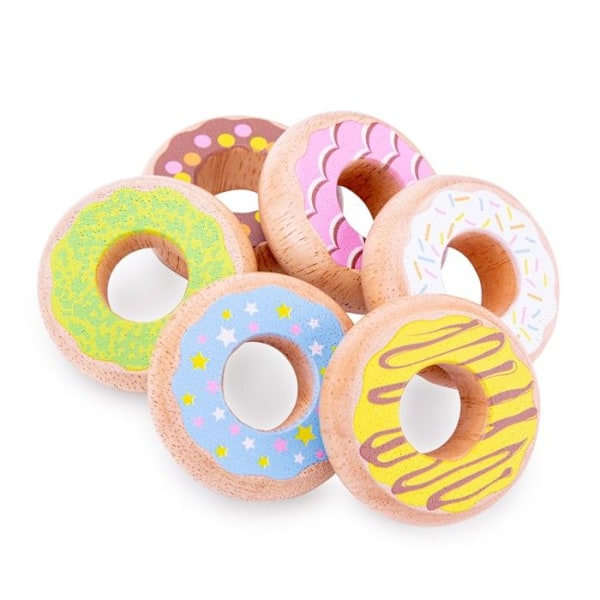 Nya Klassiska Leksaker - Donuts 6 stycken Beige