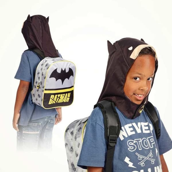 Ryggsäck med huva Hood - DC Comics Batman Chibi - Grå - One Size Grå