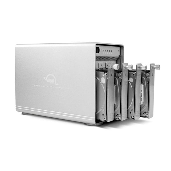 OWC Mercury Elite Pro Quad USB-C / USB-A - 4-fack RAID-hölje