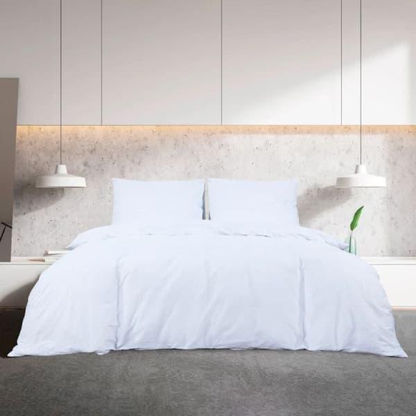 vidaXL Påslakanset Vit 200x200 cm Microfiber136018 Vit