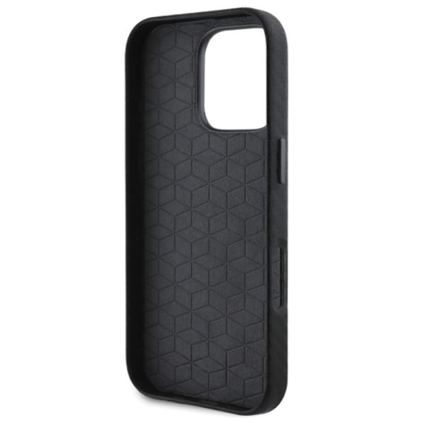 Coque för iPhone 16 Pro Max - BMW kolfiber inlindad metall (BMHCP16X23PUFWC) - Svart svart