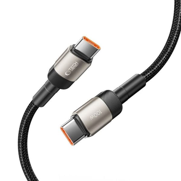 USB-C Laddkabel Tech-Protect Pd100W 5A 100Cm För Titantelefoner Grå