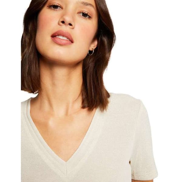 V-ringad t-shirt beige M