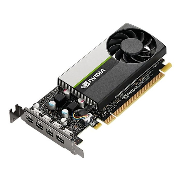 Grafikkort - PNY - VCNT1000-PB - NVIDIA T1000 - 4 GB RAM GDDR6 - PCI Express 3.0 x16 Svart, Grå