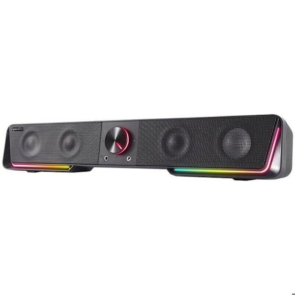 SpeedLink Gravity RGB Soundbar Svart Bluetooth®, upplysta högtalare