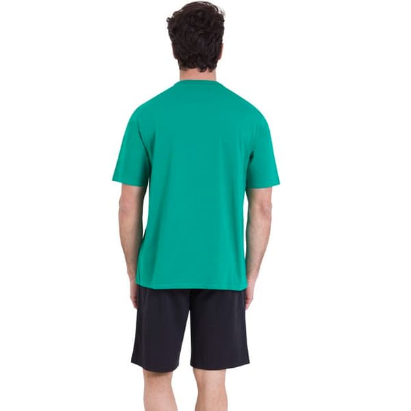 Pyjamas kort rund hals herr Ecopack Serigrafi Athena Grön-svart S