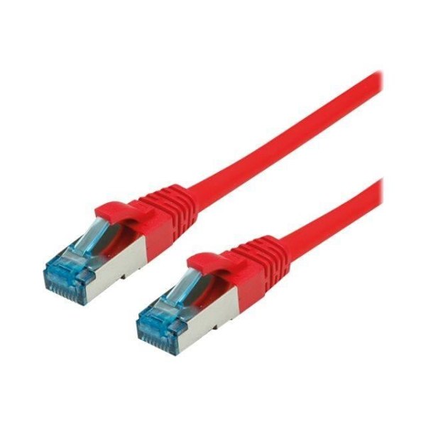 VALUE Patch-sladd RJ-45 (M) till RJ-45 (M) 1,5 m SFTP, PiMF CAT 6a halogenfri, gjuten, hakfri, blockerad röd