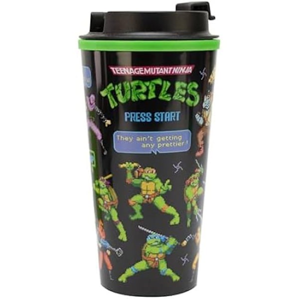Termosmugg - TUMMEN UPP - Ninja Sköldpaddor - 450 ml - Isolerad - Flerfärgad Flerfärgad
