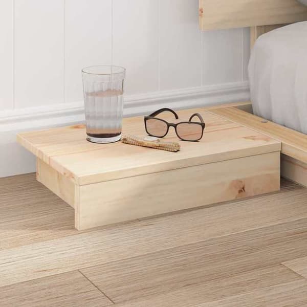 vidaXL Sängram Brun 135 x 190 cm trä 872407
