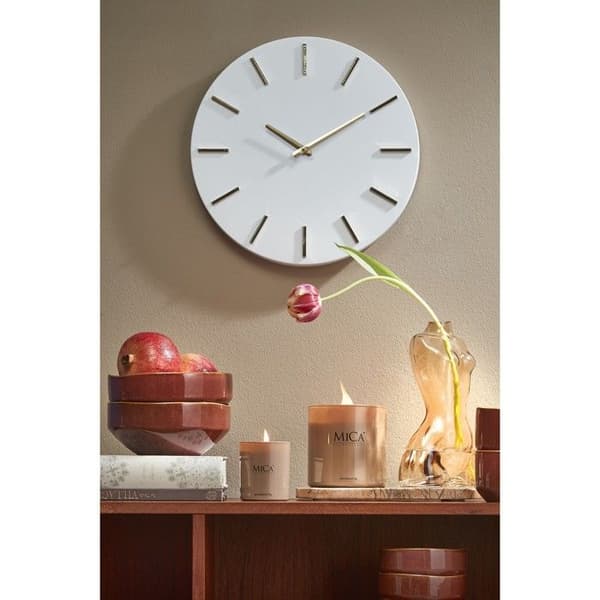 Väggklocka Brixen - Ø35,5 cm - Vit - Mica Decorations Vit