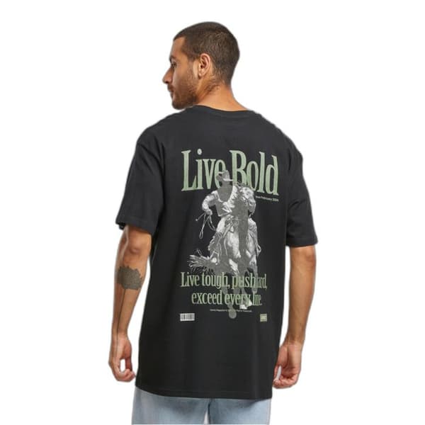 T-shirt oversize Mister Tee Live Bold svart M