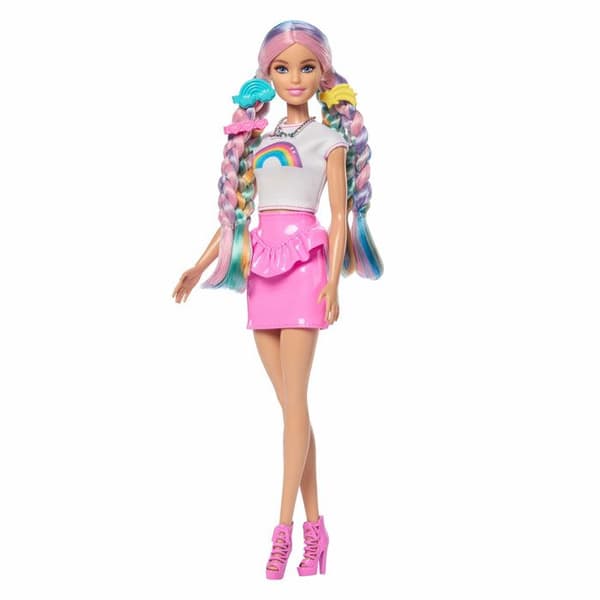 BARBIE GLITTRANDE HÅR Flerfärgad