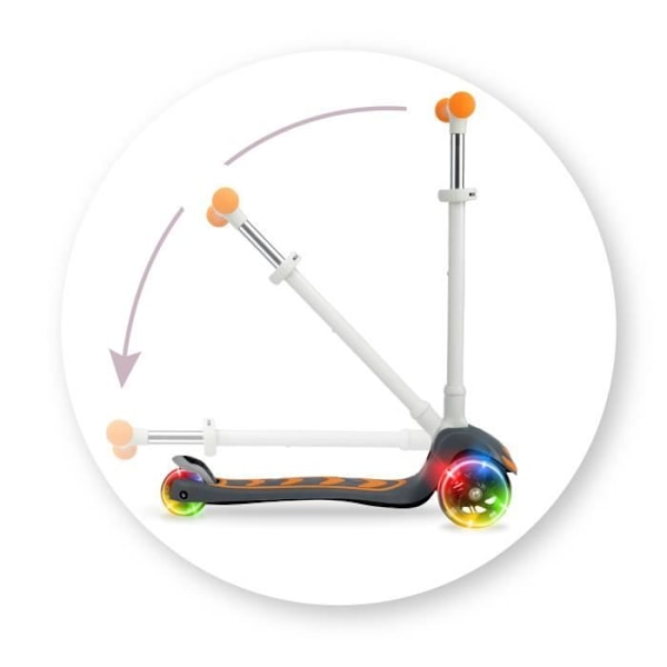MoMi VIVIO - BeBe skoter - 3 hjul - led - abec7 - flexbreak - Orange orange