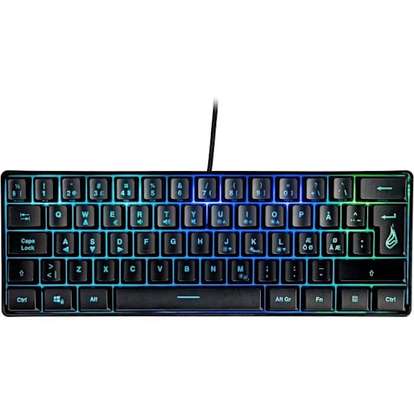 Tangentbord - VERBATIM - 48702 - RVB X1 - QWERTY Nordisk - USB Trådad Svart