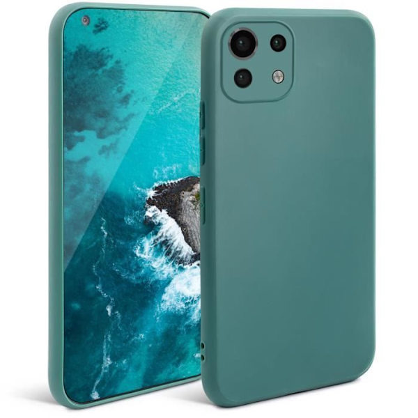 Siliconfodral - Moozy - Minimalist Series - Xiaomi Mi 11 Lite 5G/4G - Blå rök - Matt finish Rökt blå
