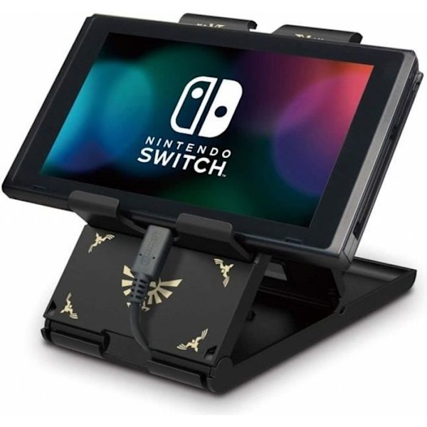 Hori Playstand Zelda - Stativ för Nintendo Switch Console - Design Zelda - Officiell Nintendo-licens Svart