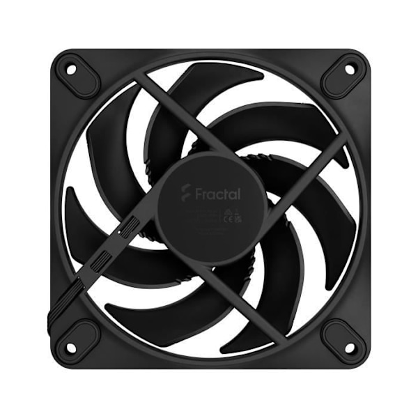 PC-fläkt - FRACTAL DESIGN - Momentum 12 - FDB - PWM-kontroll - Skovlar med svepande design som minskar bullret - Svart Svart