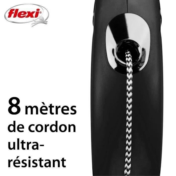 Koppel New Classic M Cord 8 m svart Flexi CL20C8-251-S-20 Svart