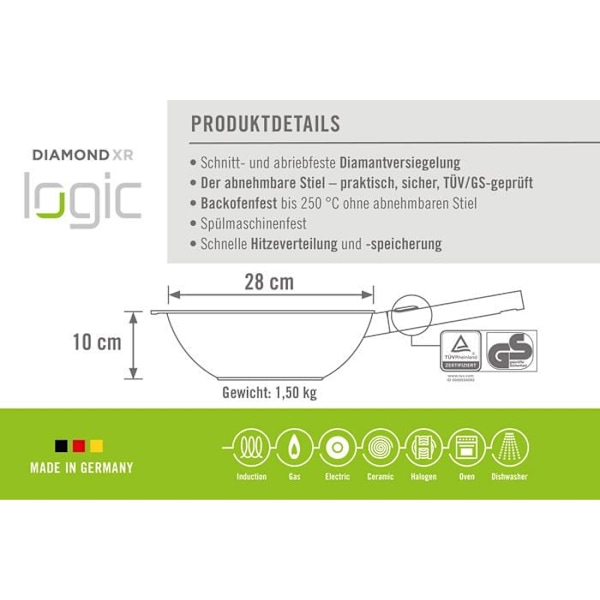 Wok Woll - 11028LCI - Logic Induction Wok Gjutjärn