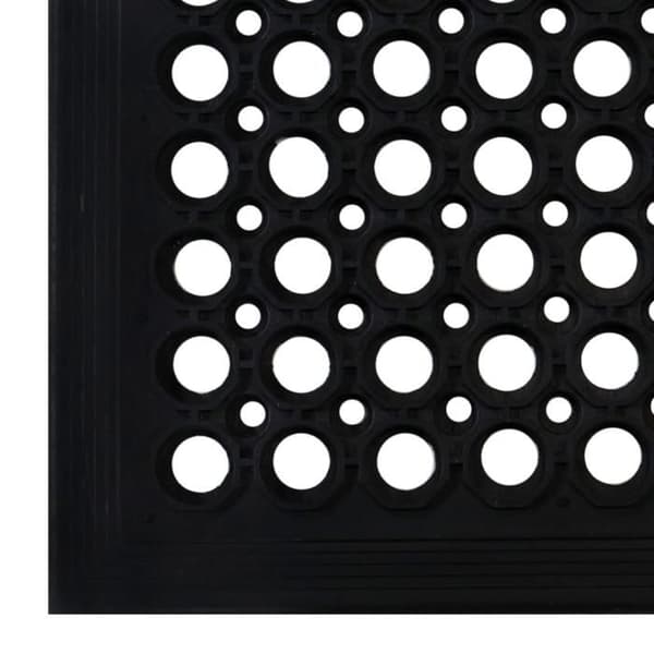 vidaXL rektangulär dörrmatta 60x90 cm Gummi 155659 Svart