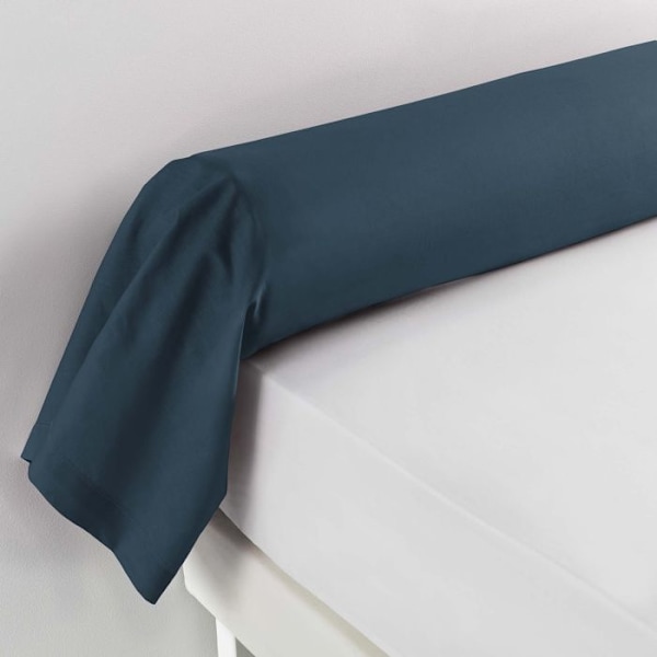 Bolsterfodral 85 x 185 cm vanlig 57 trådar lina + satinsöm midnattsblå Midnattsblå