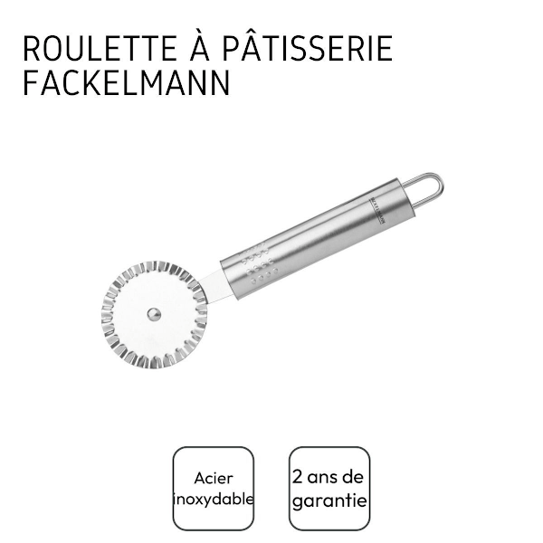 Roulette för att skära deg 18 cm Fackelmann Oval begränsad utgåva Grå