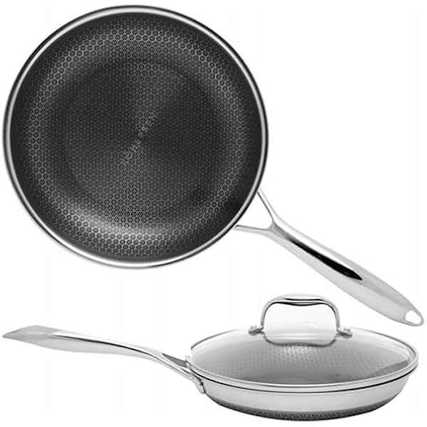 Kohersen - Stekpanna med lock - Tål maskindisk - med Black Cube non-stick beläggning - Induktionsstekpanna, Svart