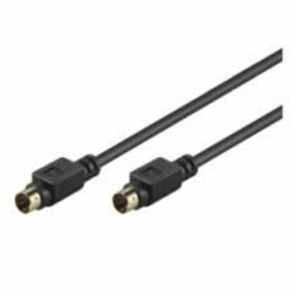 SVideo-SVhs han-han videokabel, förgyllt, 1.0m - Svart - Analog - Analog videolänk