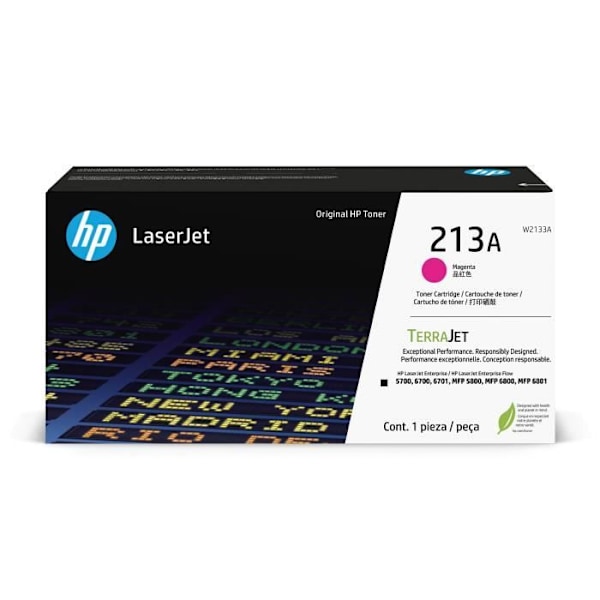 Original HP 213A magenta tonerkassett (W2133A) för HP LaserJet Enterprise 5700 / 6700 / MFP 5800 / 6800 / 6801