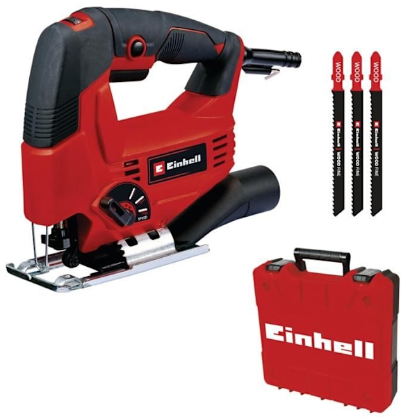Einhell Sticksåg TC-JS 80/1 Kit (550 W, 3 000 varv/min) Levereras med 3 T-formade blad