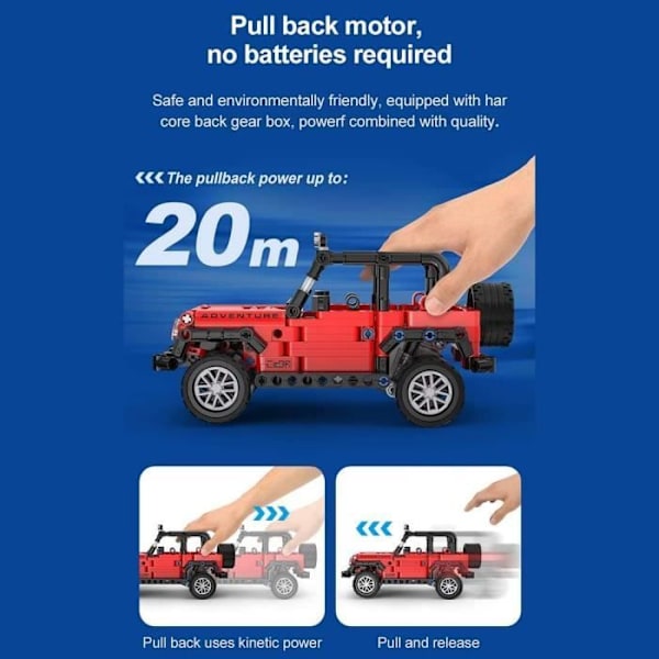 Varje C52027W Blocks Adventure Off-Roader Pull-back Terrängfordon 317 el.