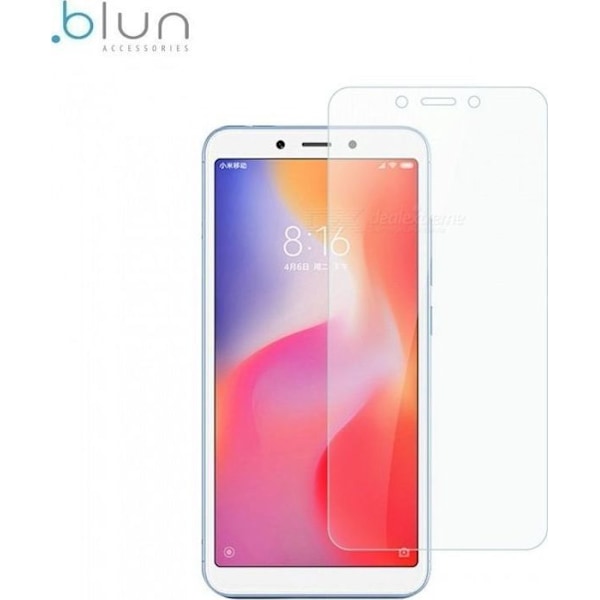 Blun - BL-TEM-XIA-RED6 - Extrem chock gardin i glasplåt, kjol Xiaomi Redmi 6