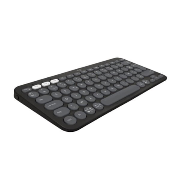 Tangentbord - Trådlöst - Logitech - Pebble Keys 2 K380s - Lättbyteknapp - Svart grafit