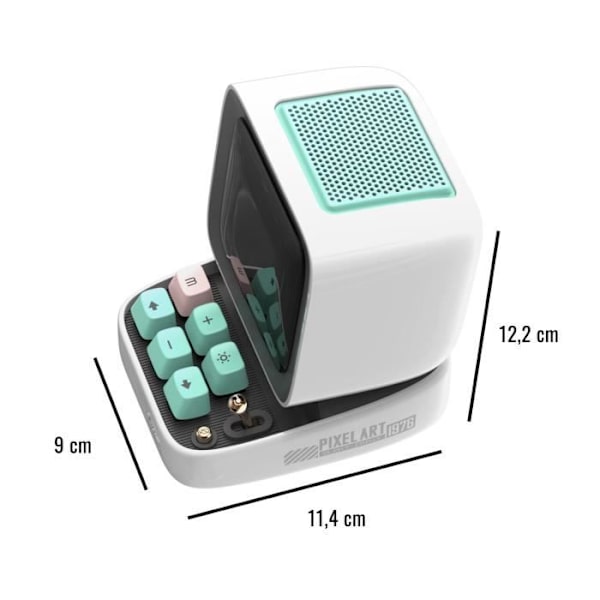 Bluetooth-högtalare - Divoom - Ditoo Pro - 15W - Bakgrundsbelyst tangentset - Bluetooth 5.0 Vit