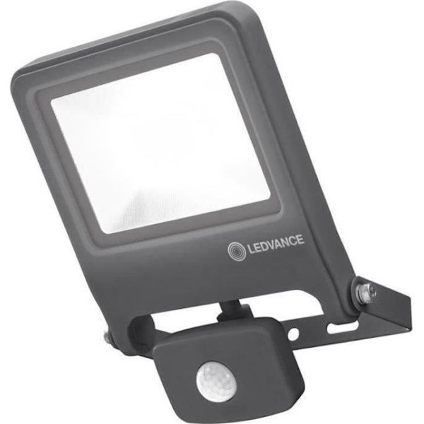 LED-strålkastare utomhus med rörelsedetektor 30 W 1x integrerad LED LEDVANCE ENDURA® FLOOD Sensor Cool White L 40 Grå