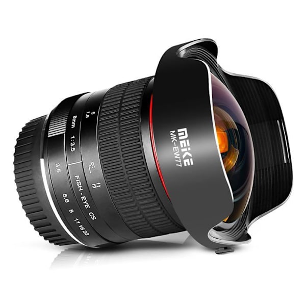 Meike-objektiv - MK-00835CE - Optik MK 8mm f3.5 fisheye ultravidvinkelobjektiv för Canon EF-fäste