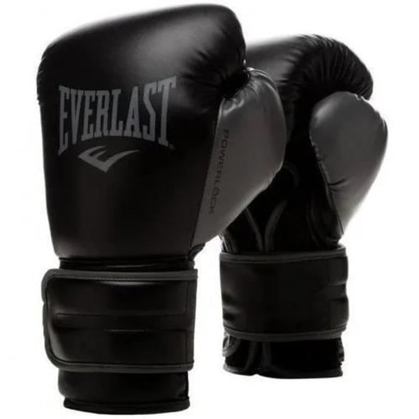 Boxningshandske - Everlast - Powerlock 2r - Svart - PU-läder - Bekväm och teknisk Svart 12 OZ