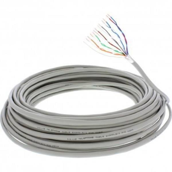 12-tråds InLine® telefonkabel, 6x2x0,6mm, för installation, 25m krona