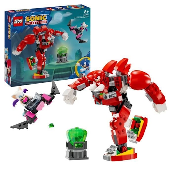 LEGO® 76996 Sonic The Hedgehog Knuckles Robot Guardian, Knuckles and Red med Master Emerald-videospelsfigurer Flerfärgad