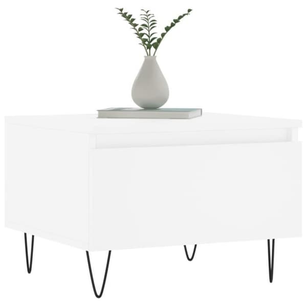 vidaXL Soffbord 2 st Vit 50x46x35 cm Konstruerat trä 830861