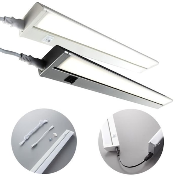 LED-spotlight - B.K.LICHT - Maia - Neutralvitt - 1000lm - Titan/Vit Titan / Blanche