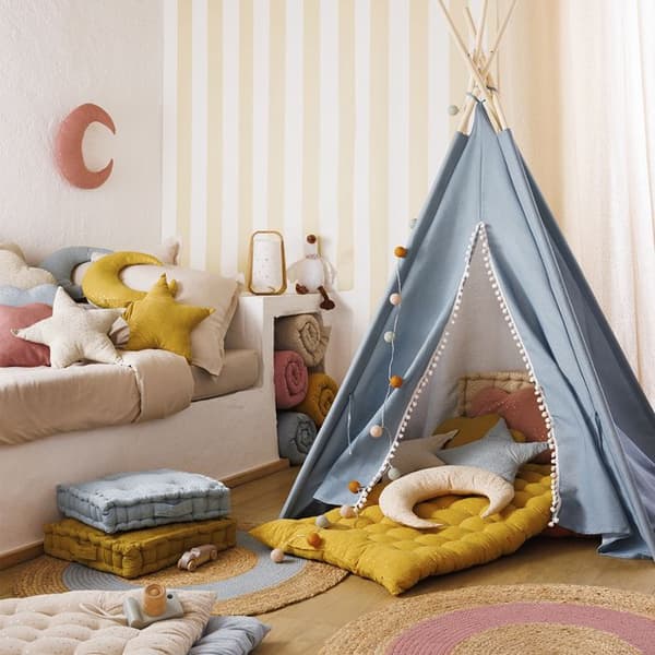 Barn Tipi Wapi 120x120x160cm blå - Atmosphera Inredningsdesigner Blå