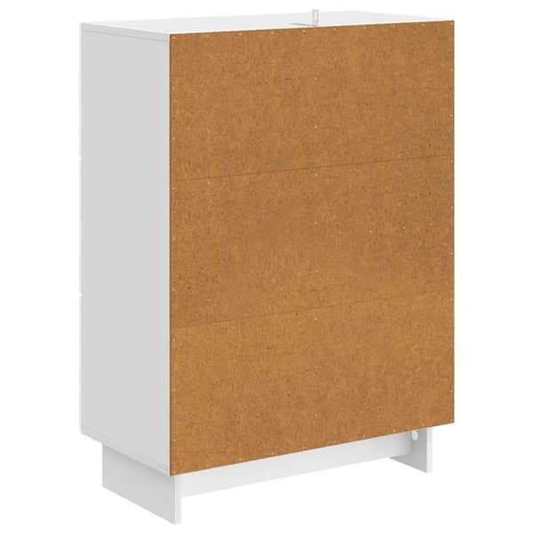 vidaXL Buffé Vit glänsande 66 x 34,5 x 90 cm Ingenjörsträ 893939
