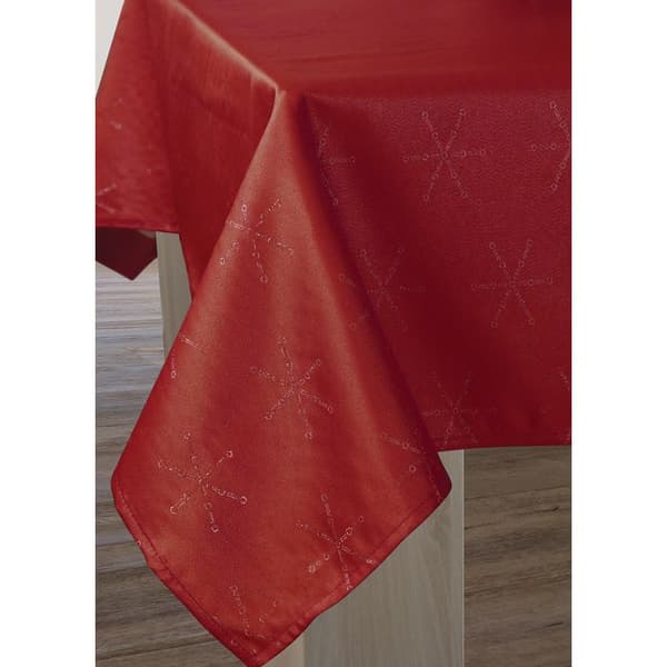 LE LINGE DE JULES Duka Lurex Bordeaux Silver 150x300 cm - Lättskött & fläckavvisande Bourgogne, Silver