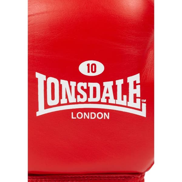 Lonsdale Probout läderboxningshandskar - röd röd 12 OZ